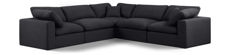 Comfy - 5 Piece Linen Modular Corner Sectional