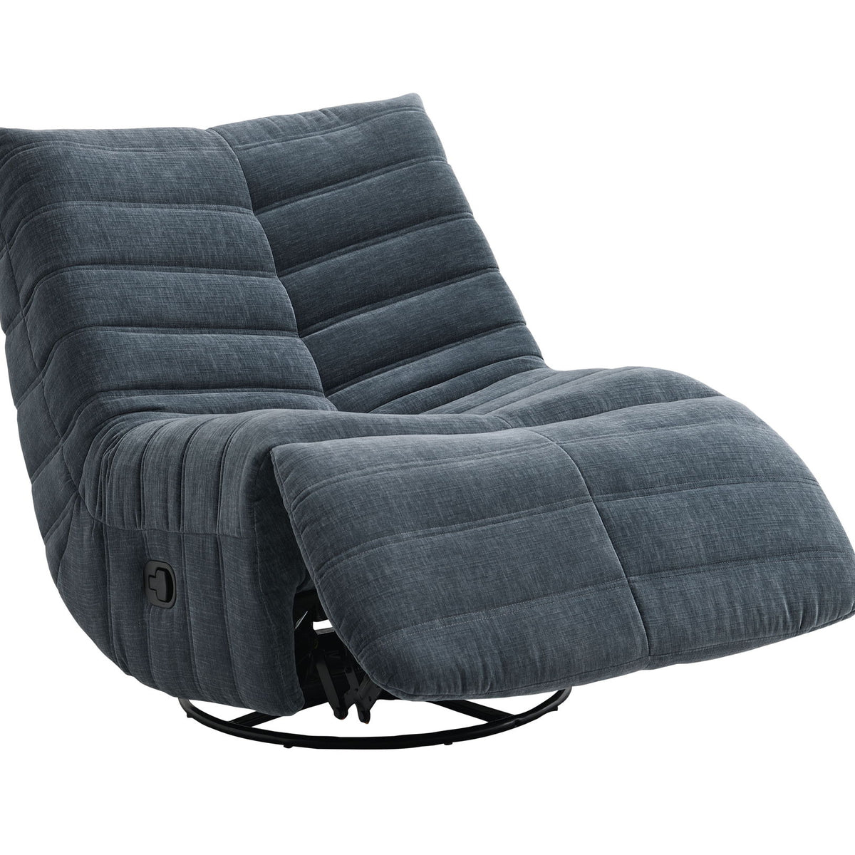 Talmon - Chenille Glider Recliner With Swivel