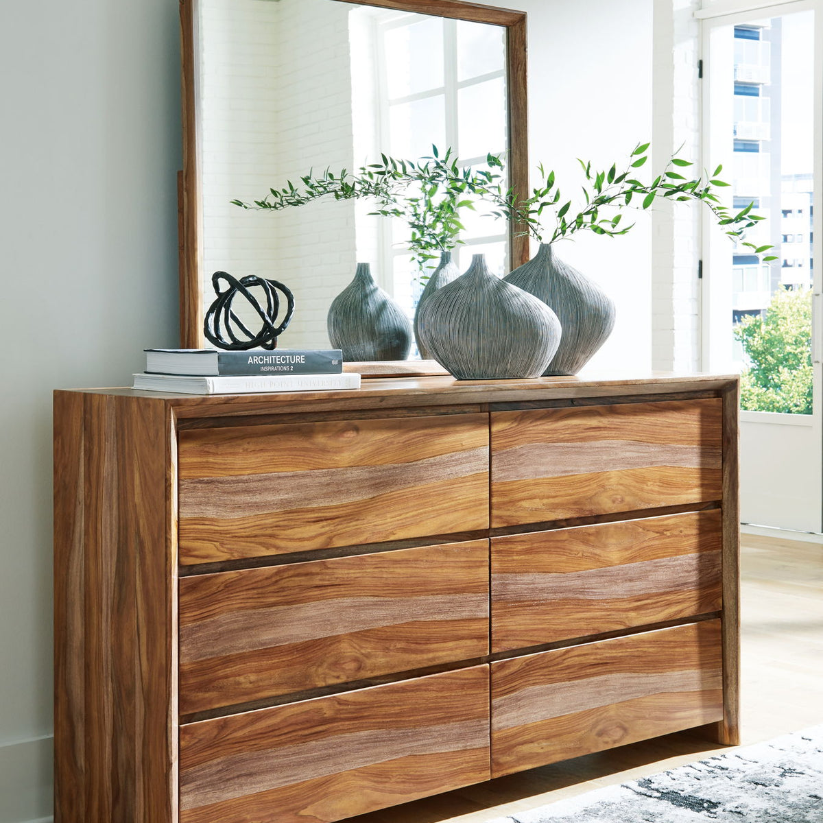 Dressonni - Dresser And Mirror - Brown