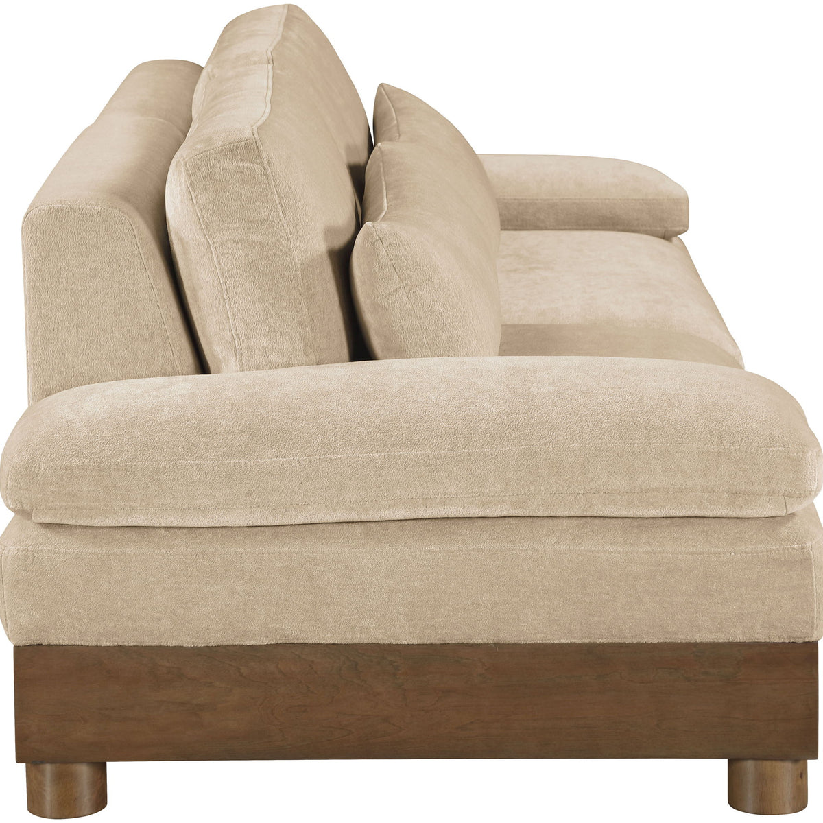 Turin - Chenille Fabric Upholstered Modular Sectional - Beige