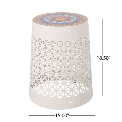 Cranbrook - Side Table With Tile Mosaic Top