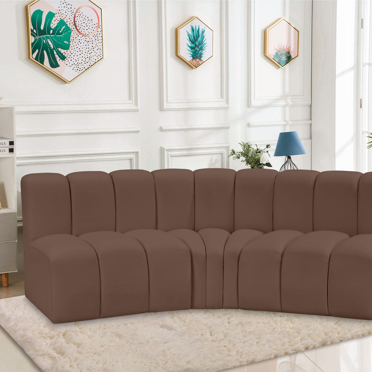 Arc - Faux Leather 3 Piece Modular Corner Sofa