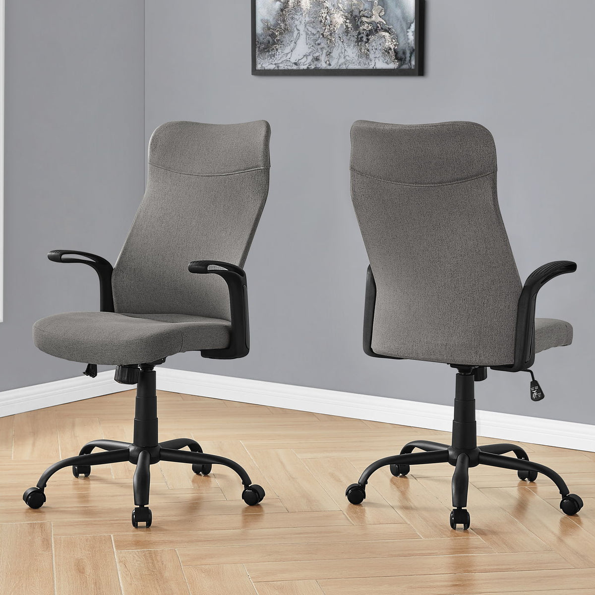 Office Chair, Adjustable Height, Swivel, Armrests, Contemporary & Modern