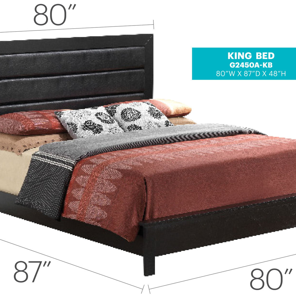 Transitional Modern Design Bed