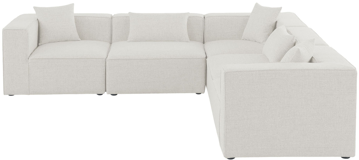 Cube - Linen 5 Piece Modular Corner Sectional
