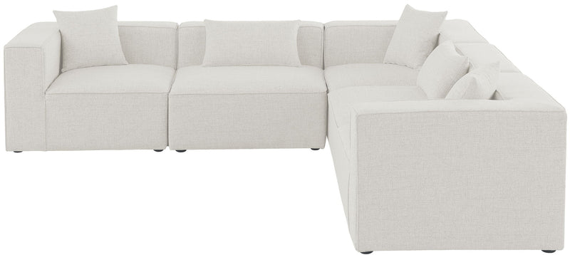 Cube - Linen 5 Piece Modular Corner Sectional