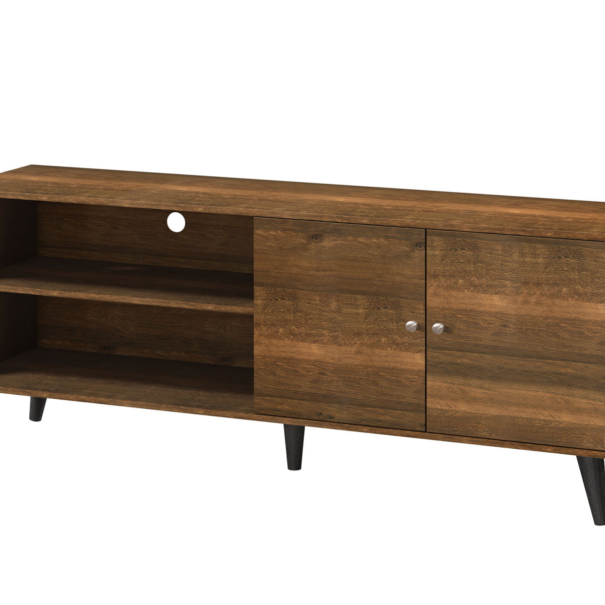 Amidon - TV Stand, With 2 Storage Shelves And 1 Cabinet