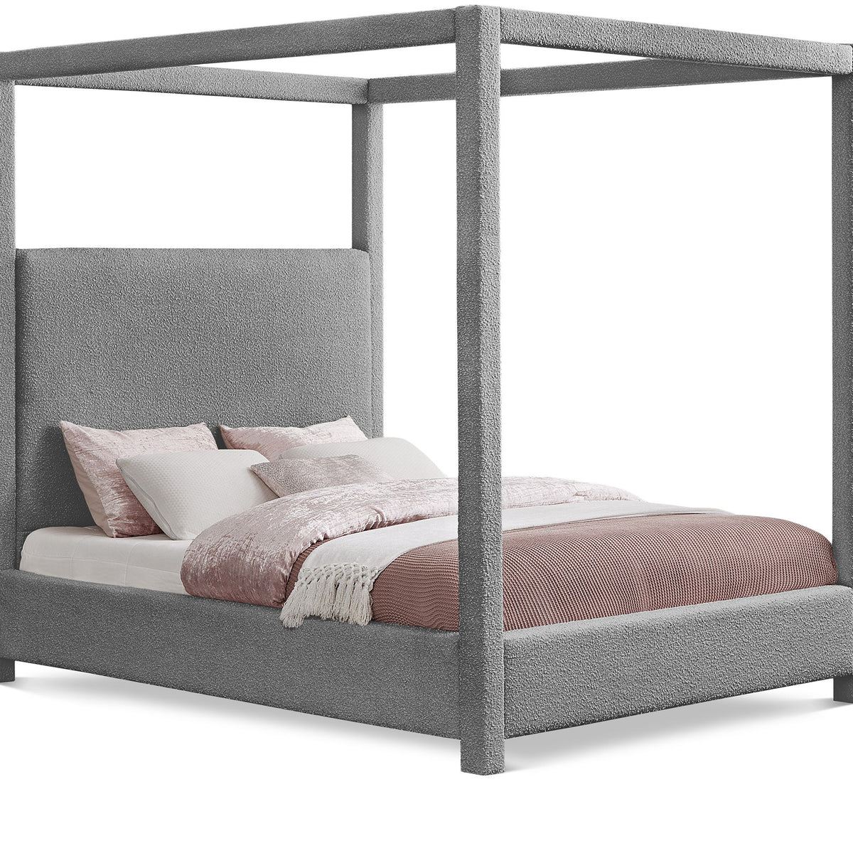 Eden - Boucle Fabric Upholstered Bed