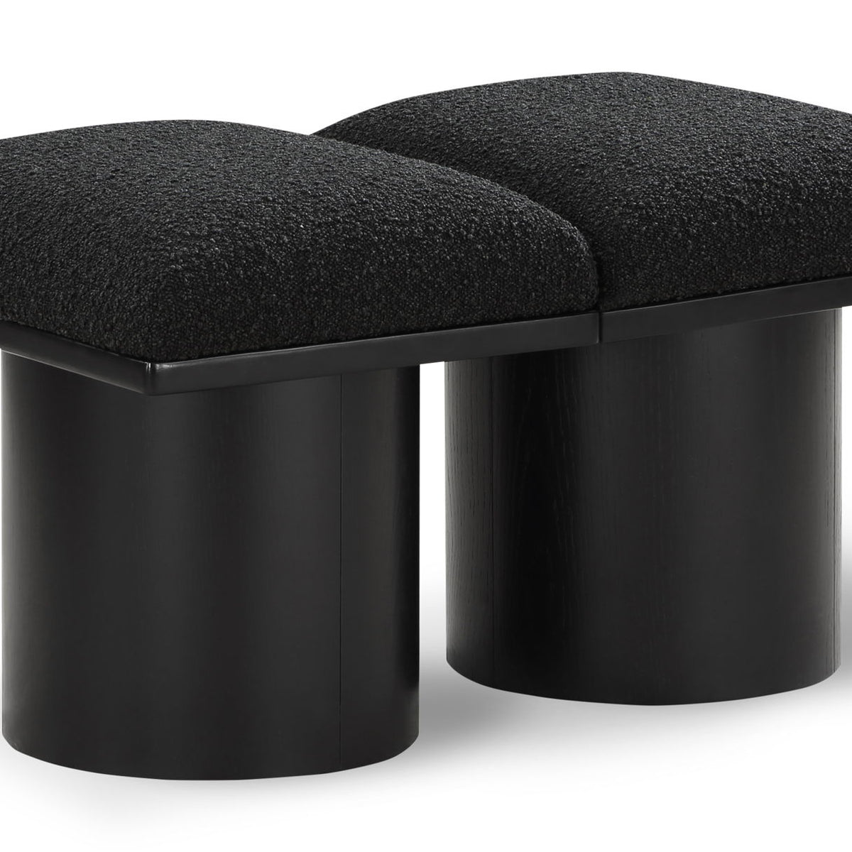 Pavilion - 2 Piece Modular Bench With Black Base