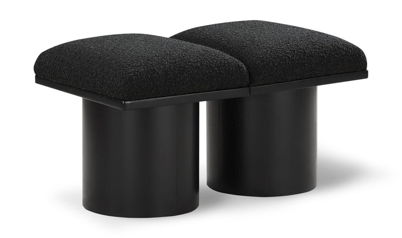 Pavilion - 2 Piece Modular Bench With Black Base