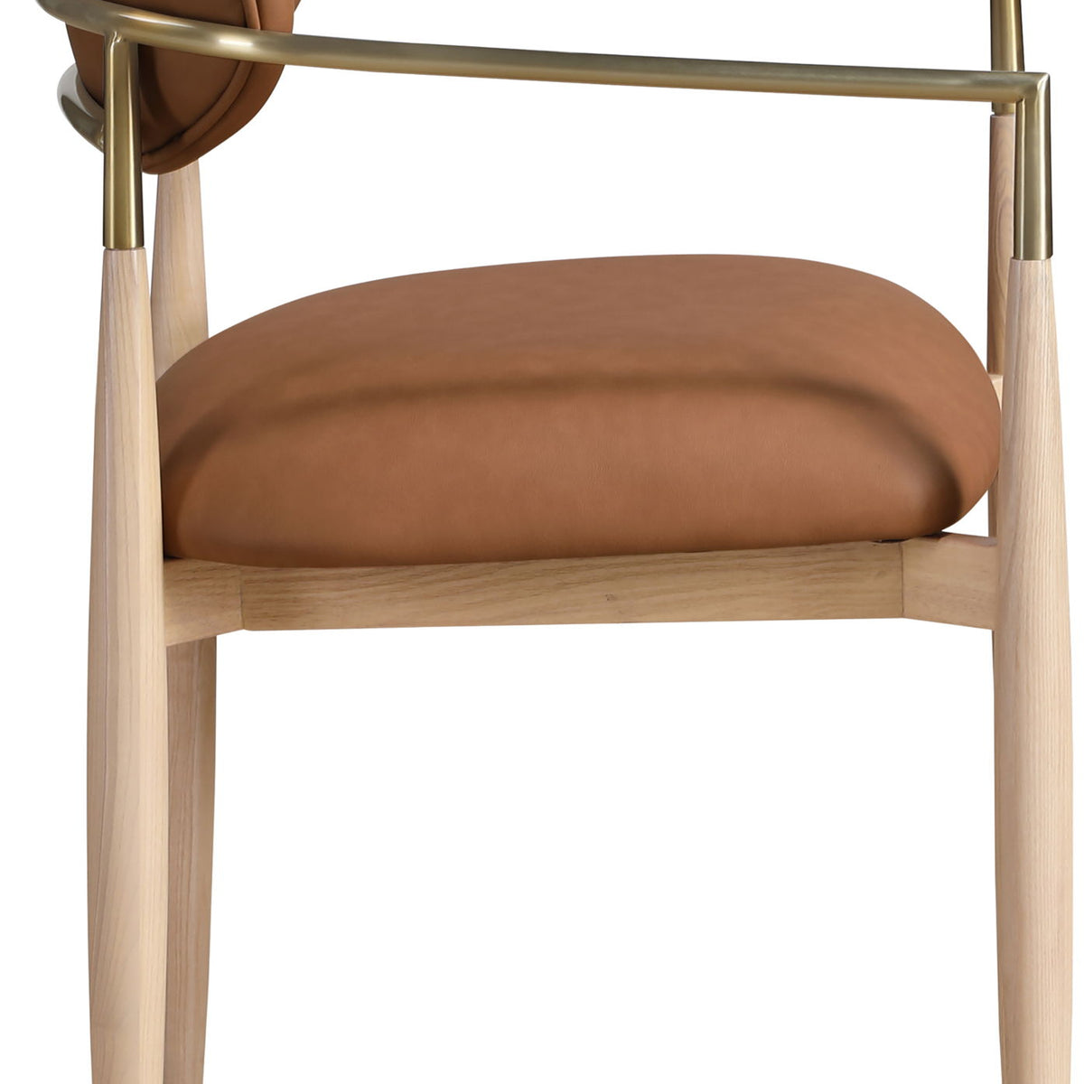 Riccio - Dining Arm Chair (Set of 2) - Natural And Gold Frame