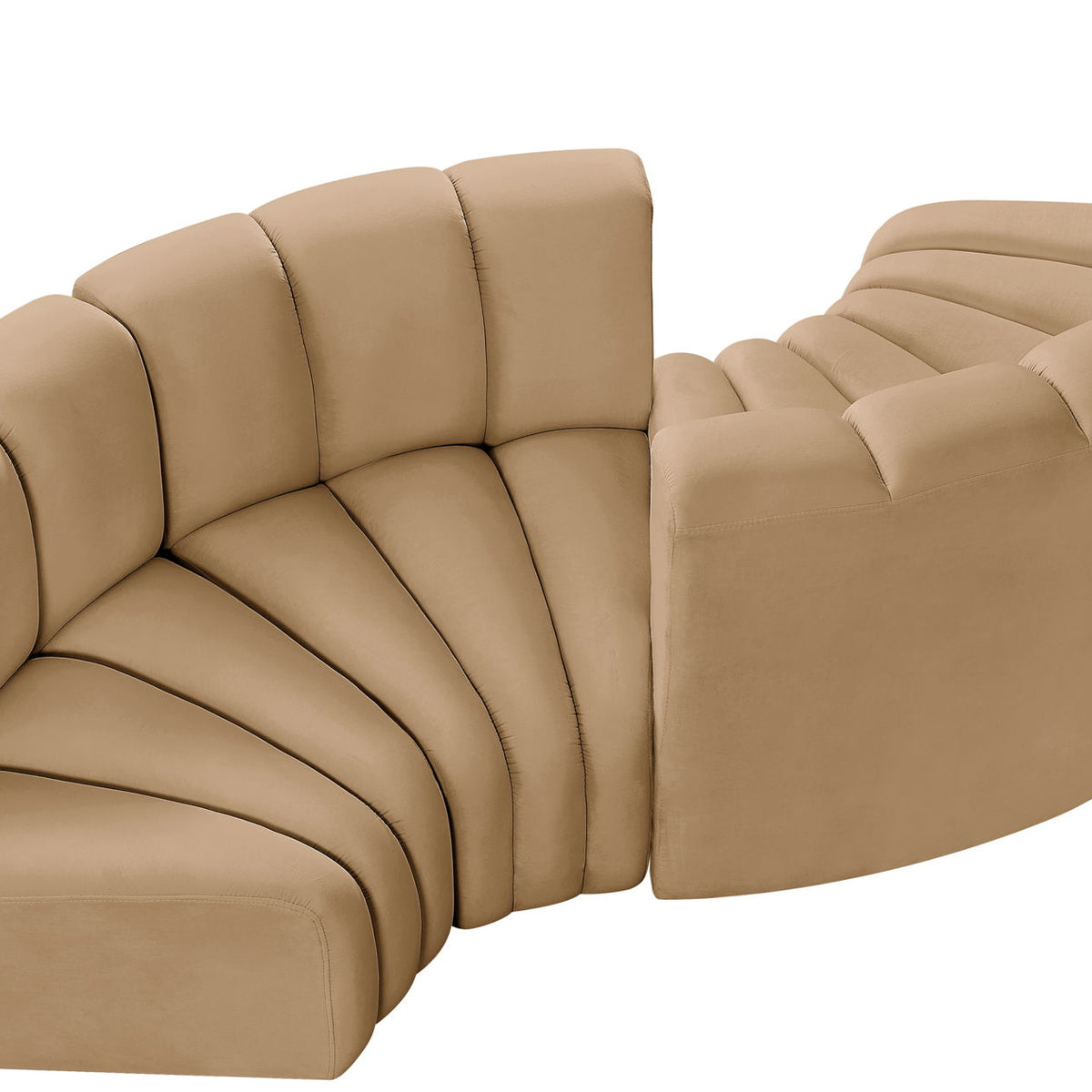 Arc - Velvet 4 Piece Curved Modular Sofa