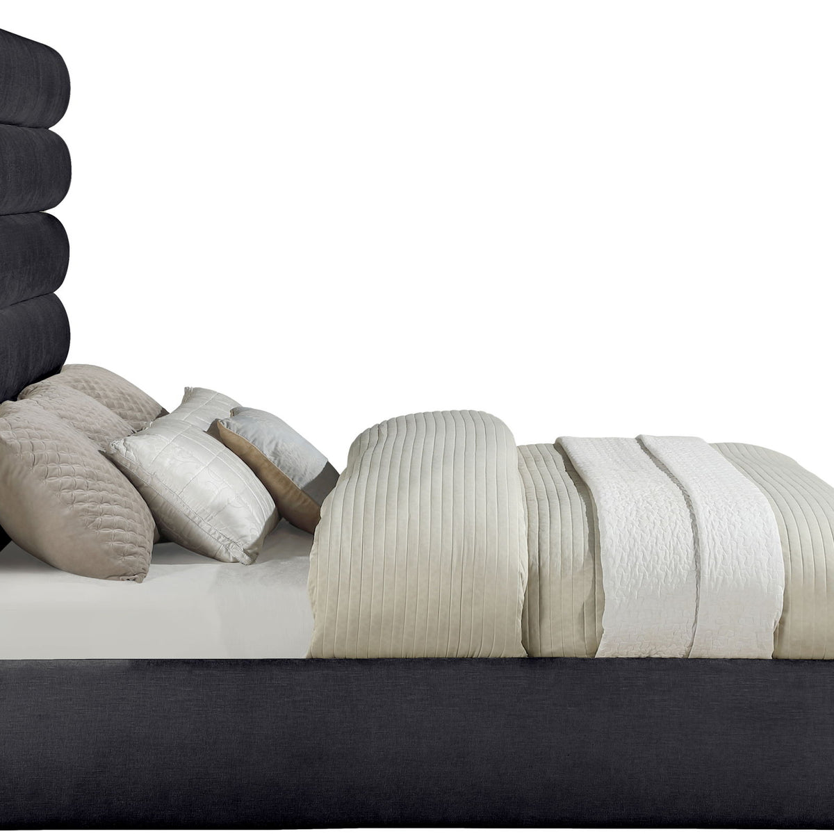 Adam - Chenille Fabric Bed With 70.5" Headboard
