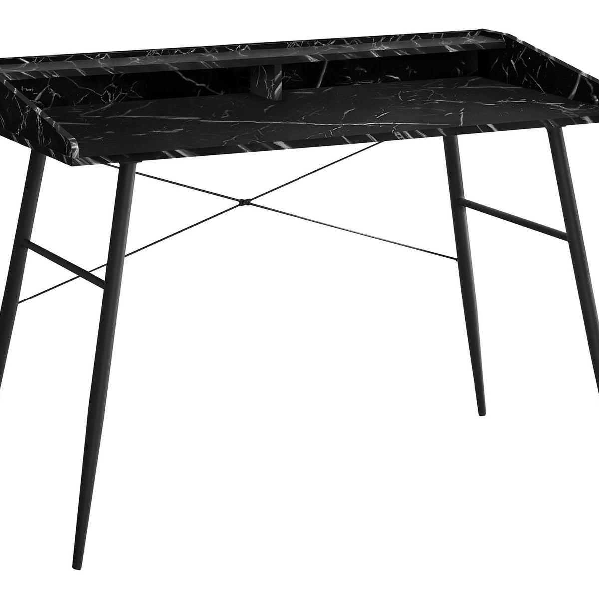 Computer Desk For Home Office, Laptop Storage Shelves, Contemporary & Modern