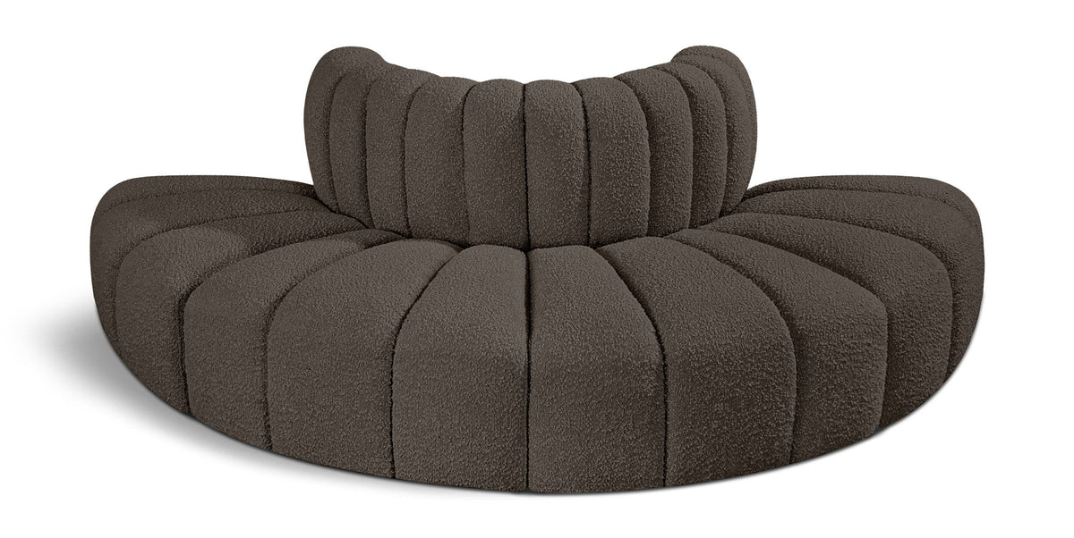 Arc - Boucle Fabric 4 Piece Modular Sofa