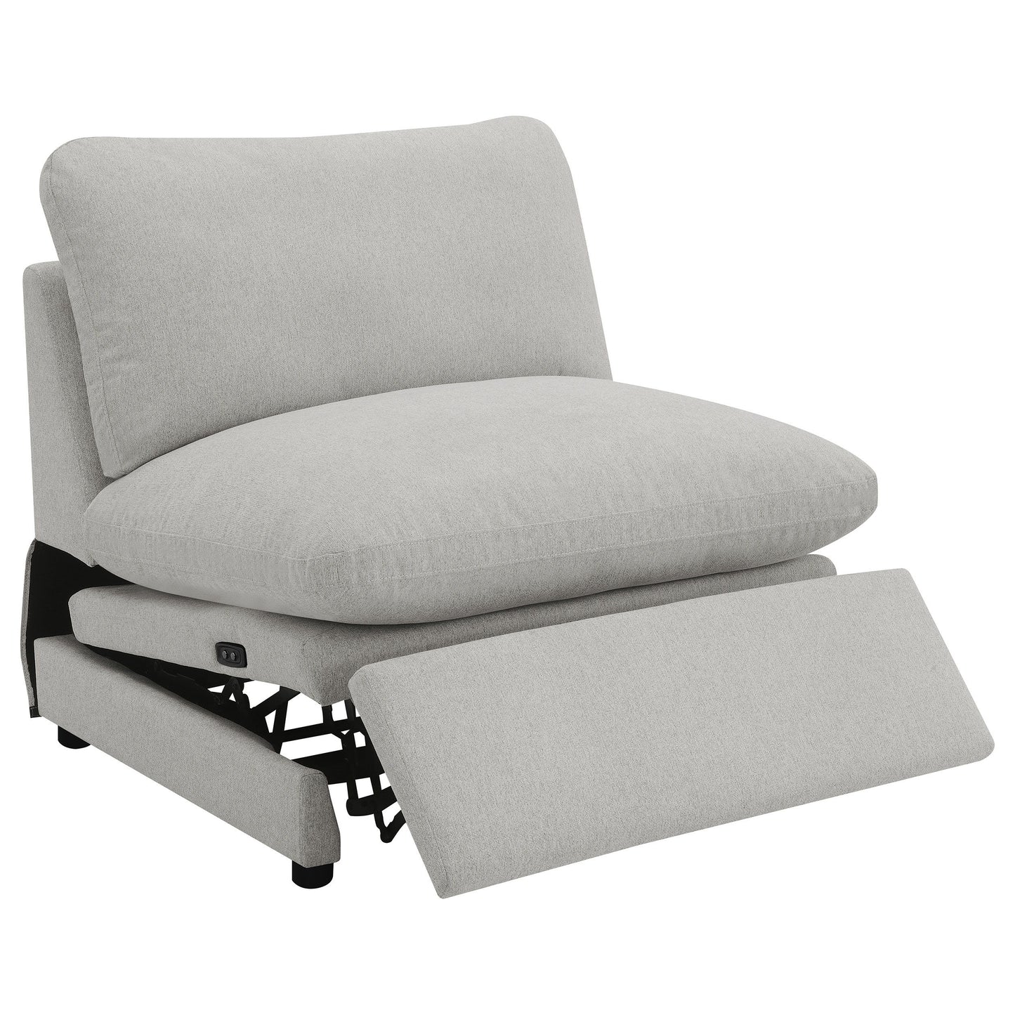 Collins - Modular Power Reclining Sectional Power Armless Chair - Gray