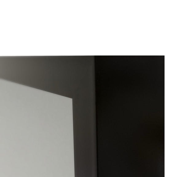 Dark gray border poster mockup corner