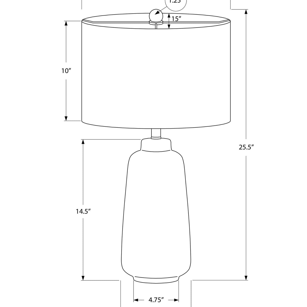 Lighting, Table Lamp, Ceramic, Modern - Cream