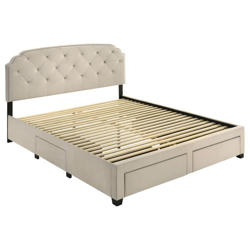 Marianna - 4-Drawer Upholstered Storage Bed