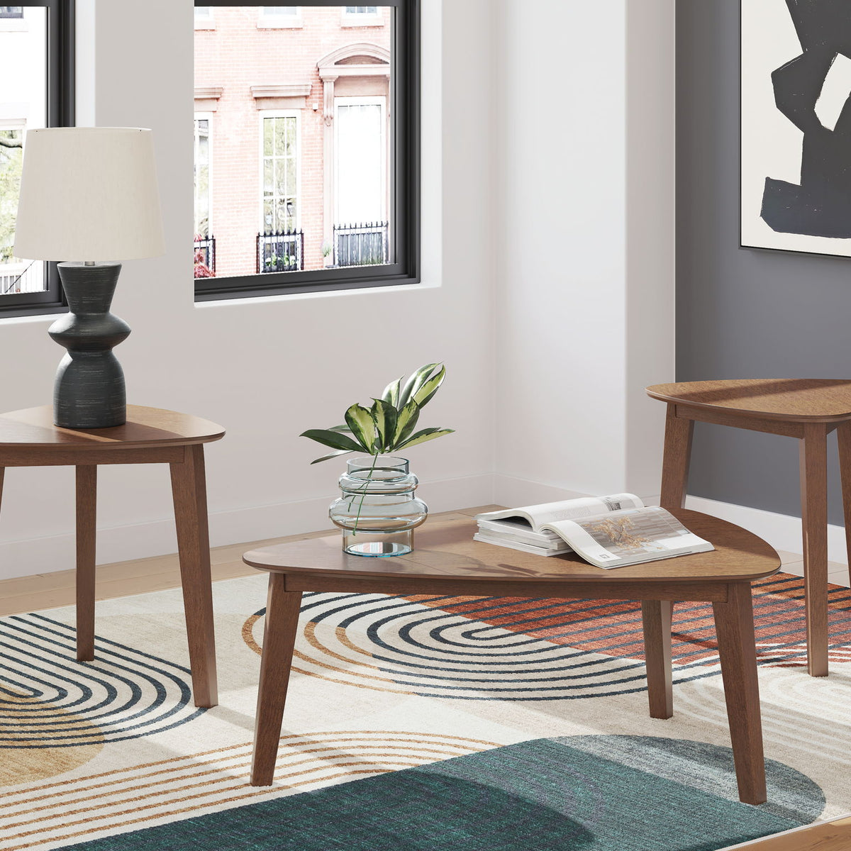 Lyncott - Occasional Wood Table Set (Set of 3) - Brown