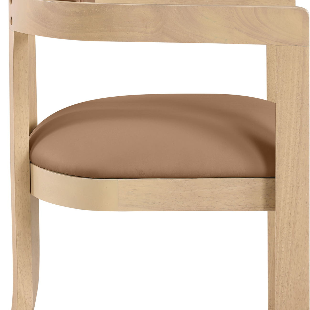 Lavrin - Vegan Leather Dining Arm Chair (Set of 2) - Natural Base