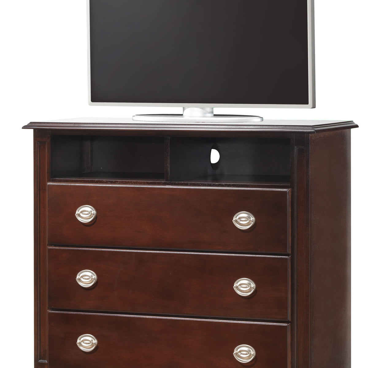 Media Storage Chest Elegant - Cappuccino