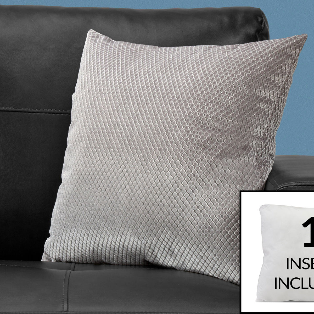 Pillows, Square, Insert Included, Decorative Throw, Hypoallergenic, Modern