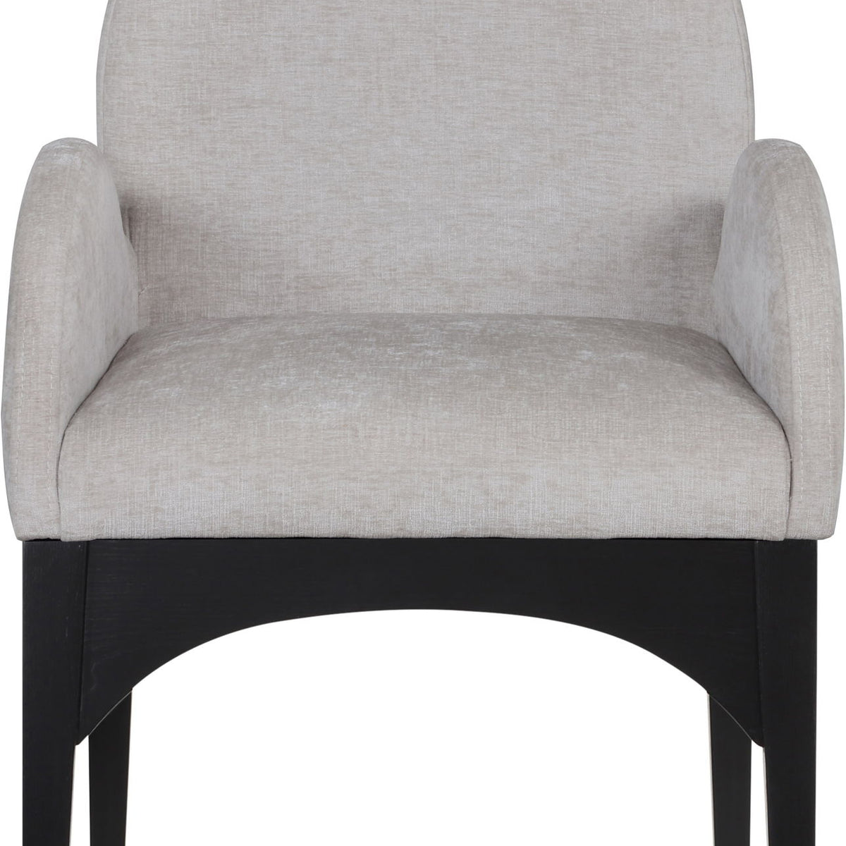 Waldorf - Chenille Dining Arm Chair With Black Legs