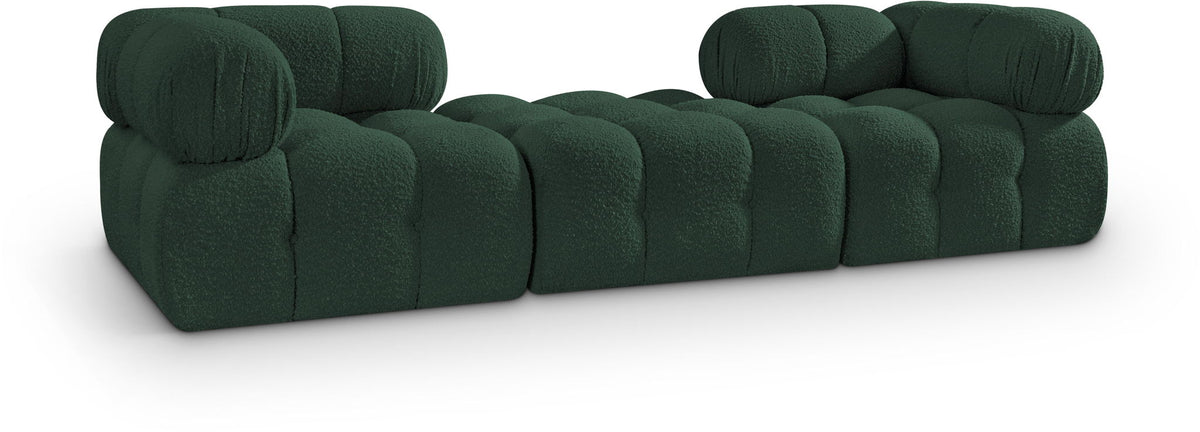 Ames - 3 Piece Boucle Modular Sofa With 1 Backless Seat