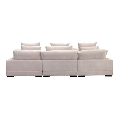 Tumble - Classic L Modular Sectional - White