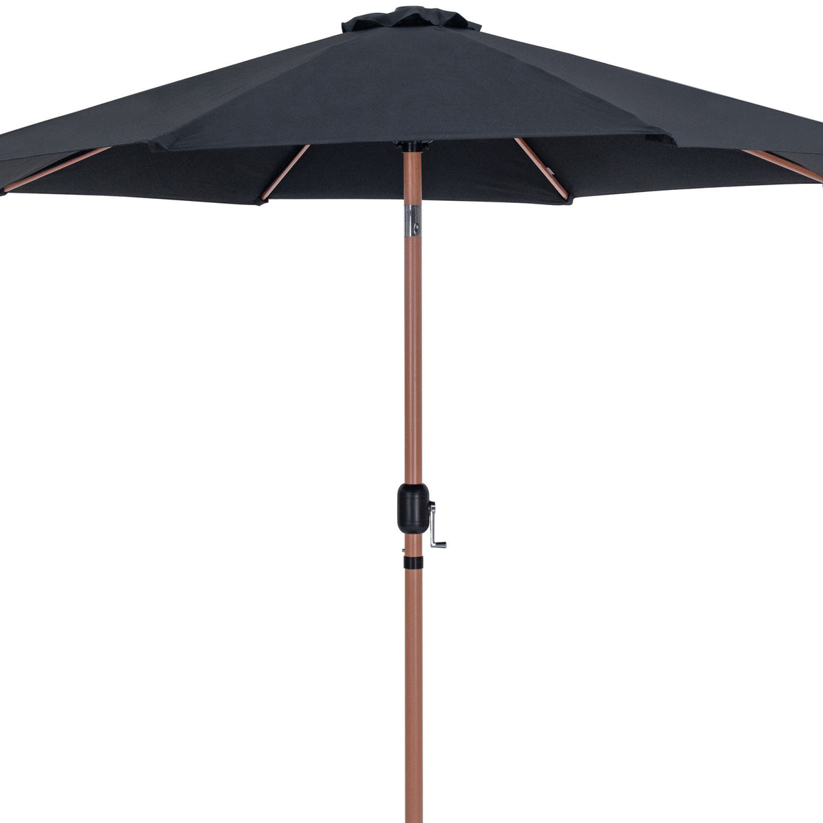 Fiji - Aluminum Patio Umbrella With Square Black And Teak Base