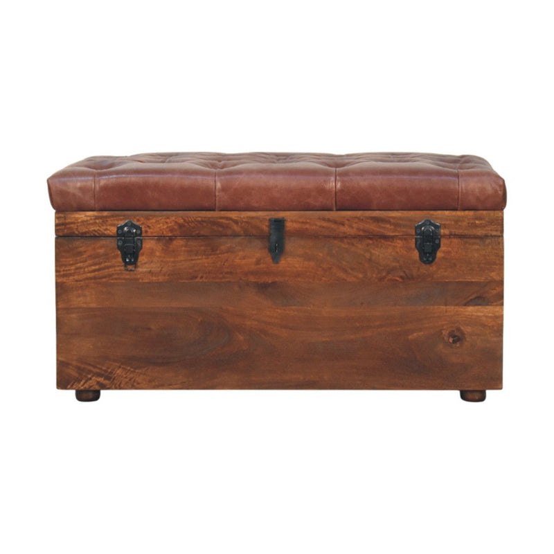 Buffalo - Leather Storage Trunk