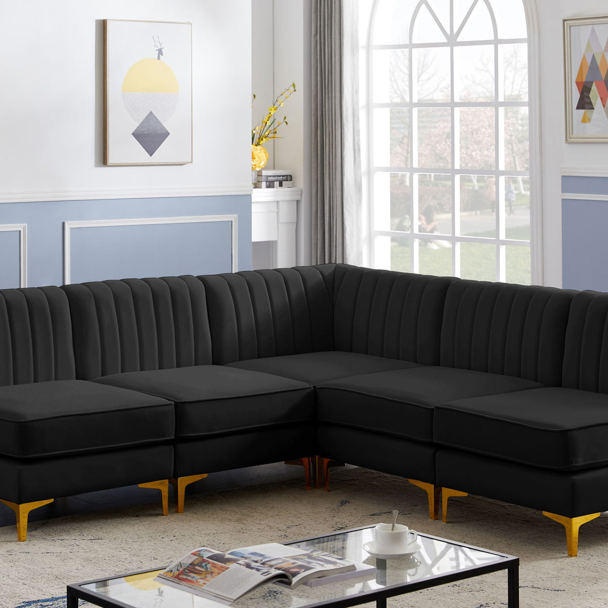 Alina - 5 Piece Armless Sectional