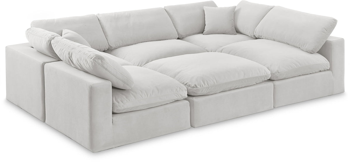 Comfy - 6 Piece Velvet Sectional