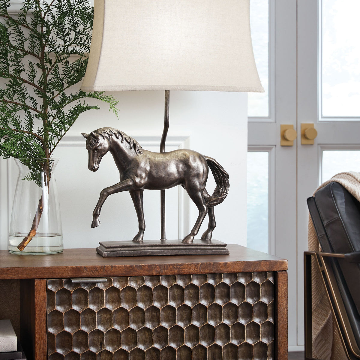 Sandorman - Bronze Finish - Poly Table Lamp