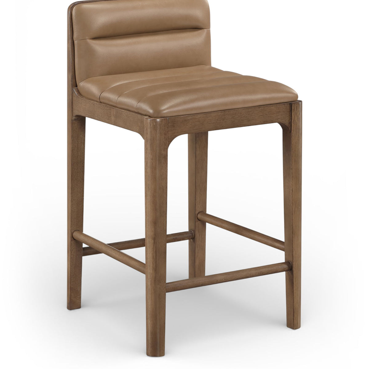 Ellis - Vegan Leather Upholstered Counter Stool (Set of 2) - Tan