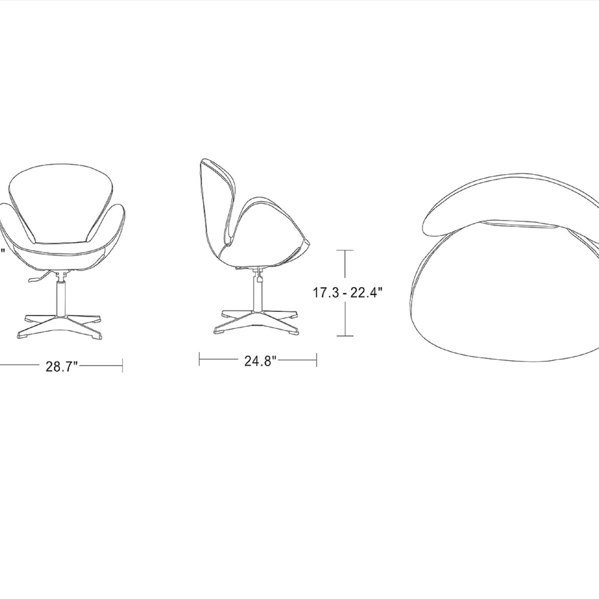 Manhattan Raspberry - Swivel Lounge Chair