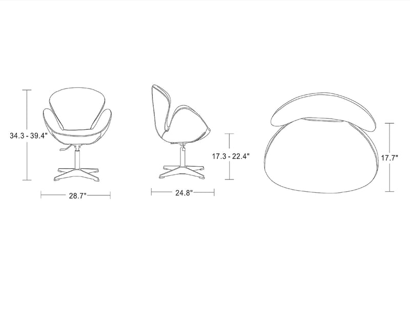 Manhattan Raspberry - Swivel Lounge Chair