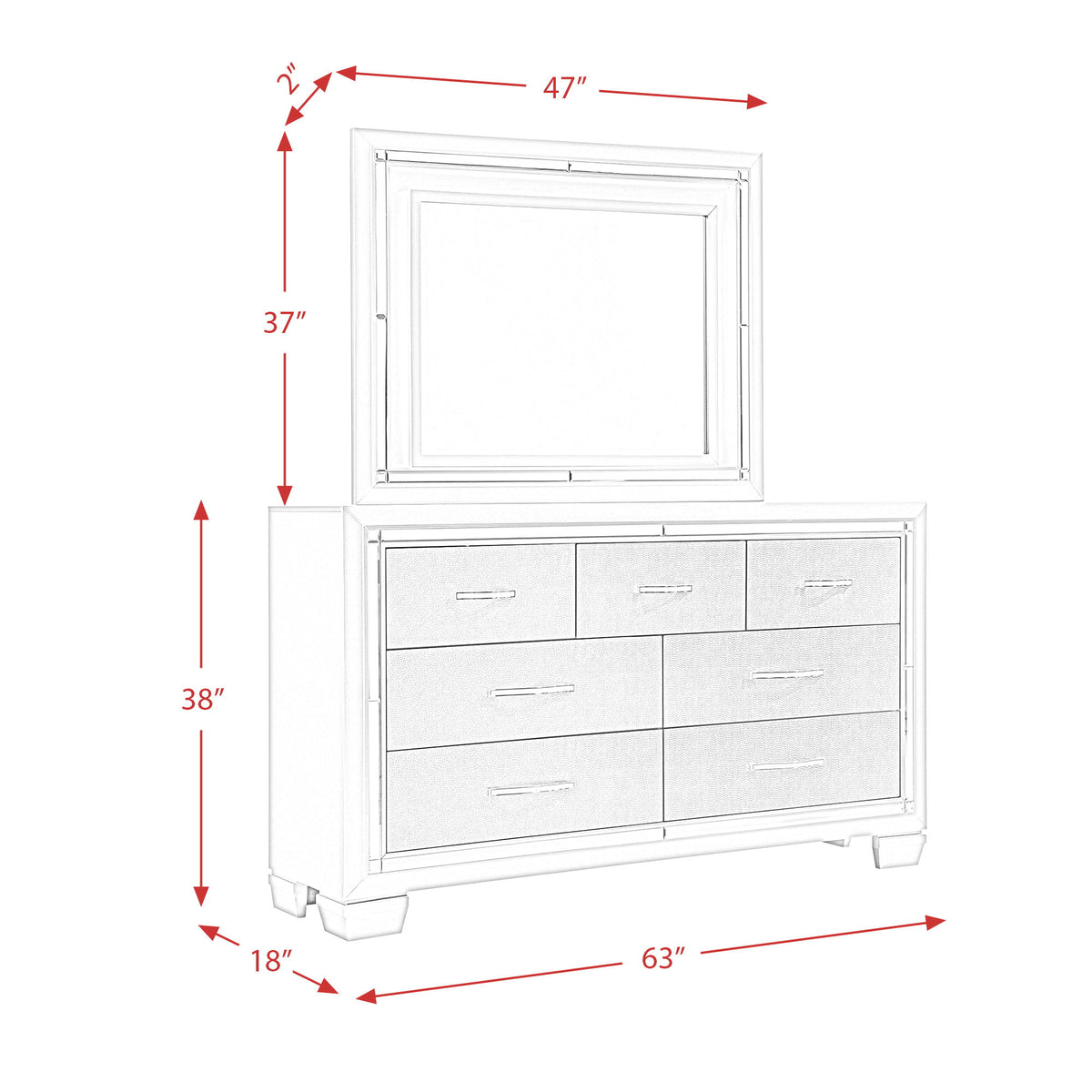 Platinum - Bedroom Dresser
