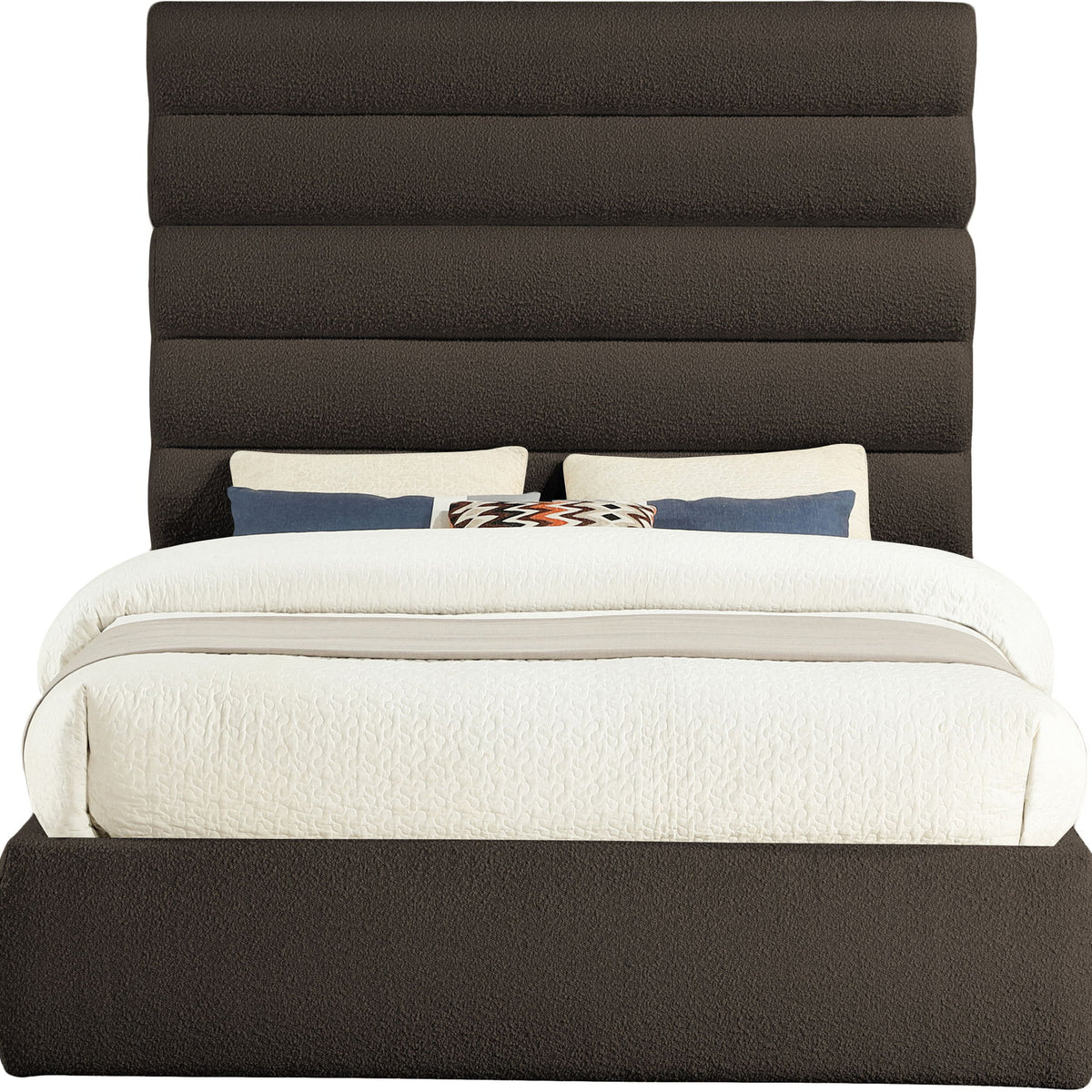 Adam - Boucle Fabric Bed With 70.5" Headboard