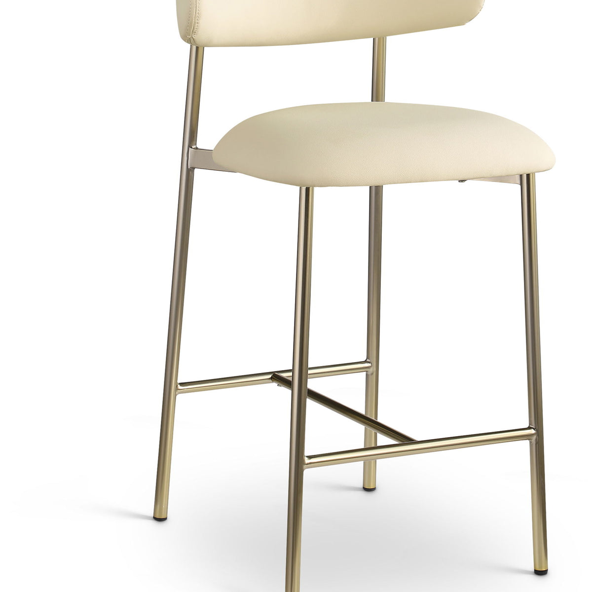Lupita - Counter Stool With Brushed Gold Frame (Set of 2)