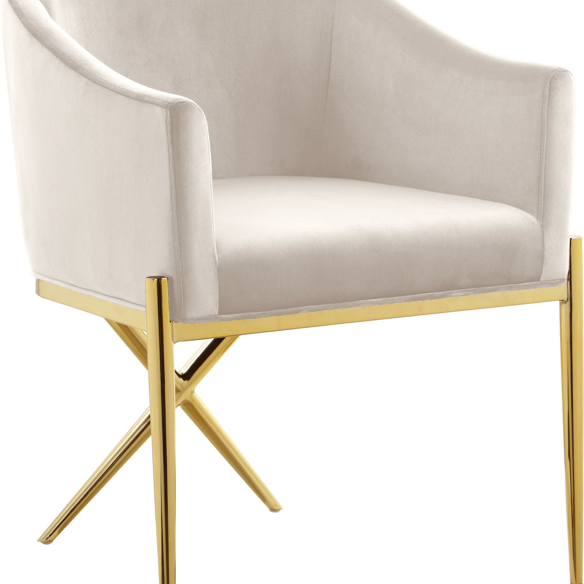 Xavier - Dining Chair with Gold Legs