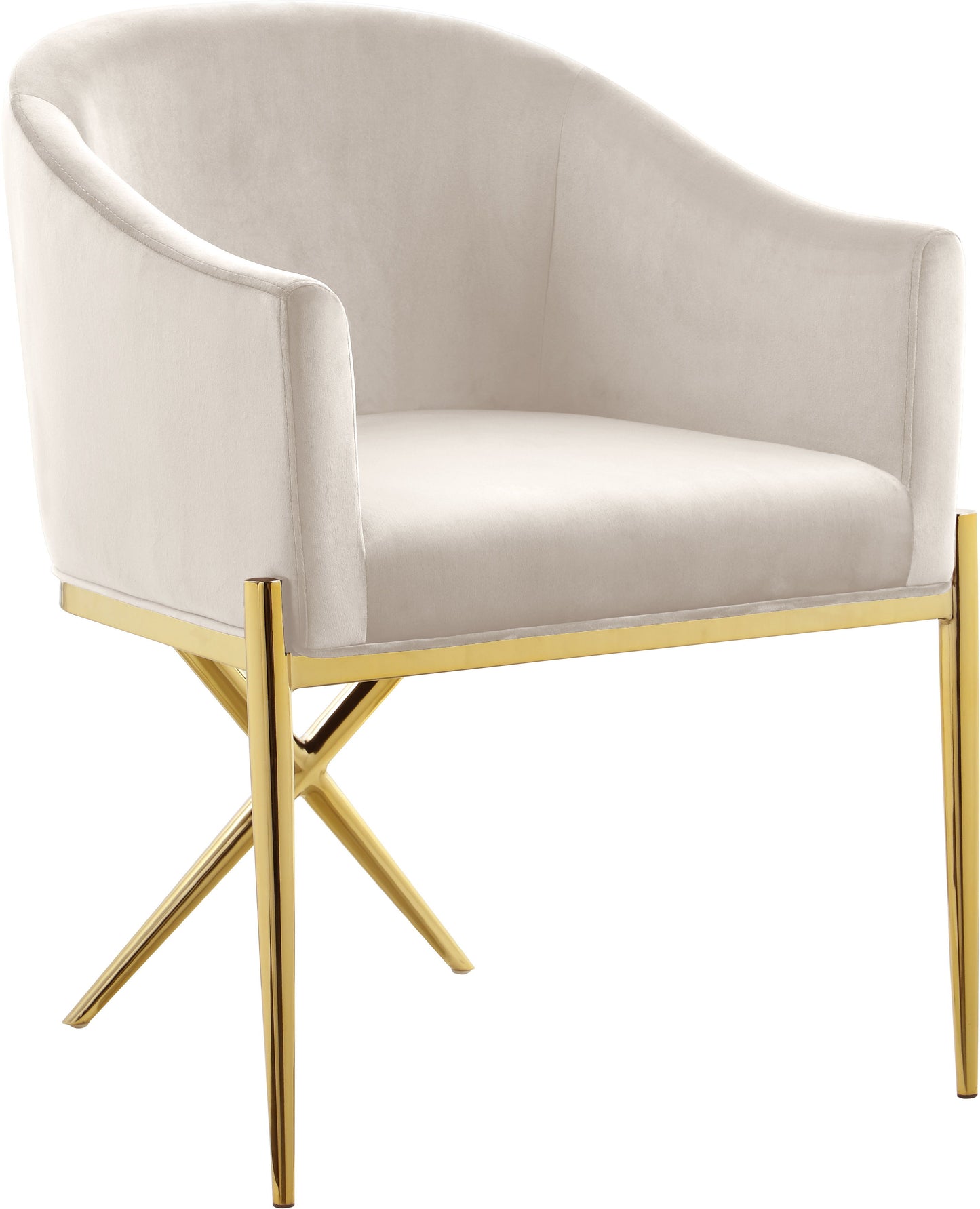 Xavier - Dining Chair with Gold Legs