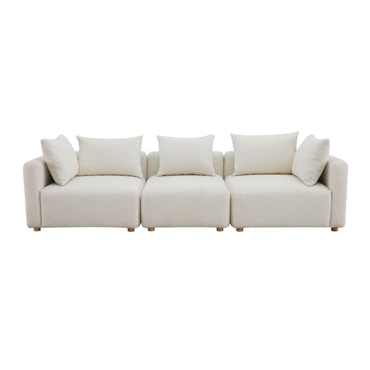 Hangover - Boucle Fabric Sofa - Cream