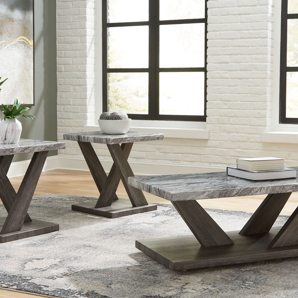 Bensonale - Occasional Table Set (Set of 3) - Brown / Gray
