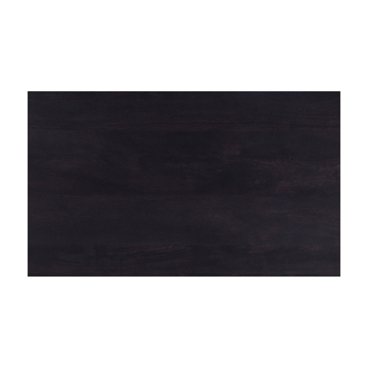 Blackened acacia coffee table top, dark wood grain panel