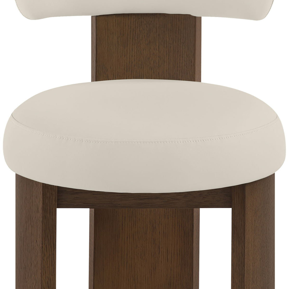 Atelier - Vegan Leather Upholstered Dining Chair (Set of 2) - Taupe / Painted Brown