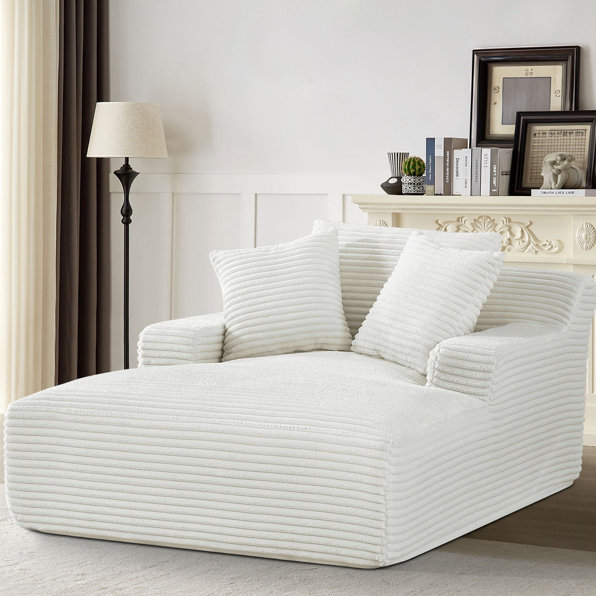 Cloudline - Oversized Chaise Lounge, Modern Comfy Couch With Full Foam Cushioning, Cozy Sleeper Sofabed