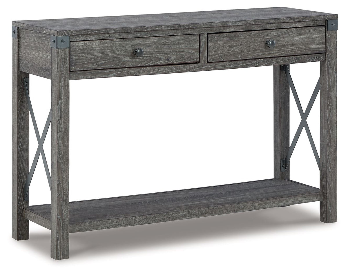 Freedan - Console Sofa Table - Grayish Brown