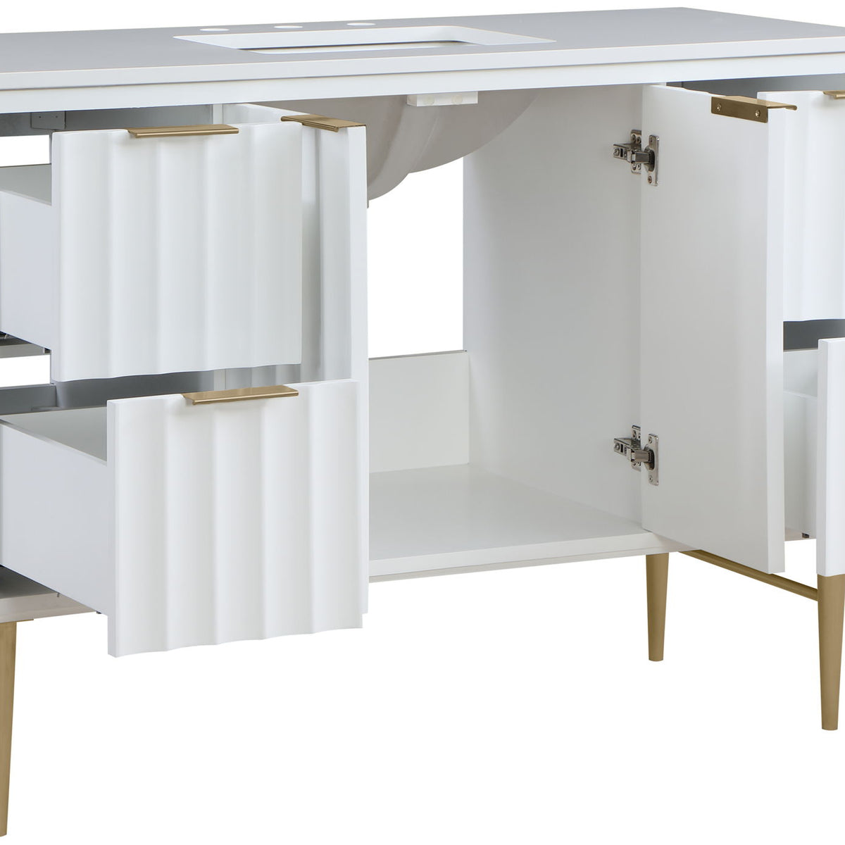 Modernist - Bathroom Vanity With Gold Legs